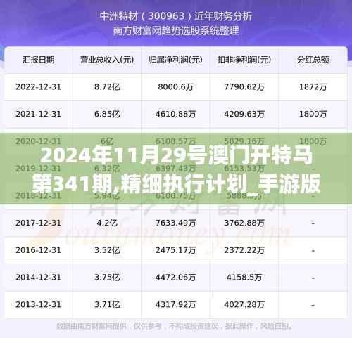 2024年11月29号澳门开特马第341期,精细执行计划_手游版8.792