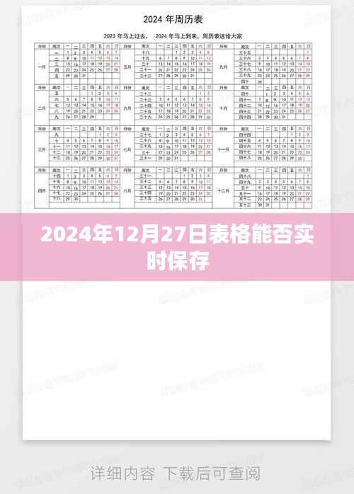 2024年12月27日表格自动实时保存功能解析
