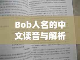 Bob人名的中文读音与解析,探寻名字的奥秘